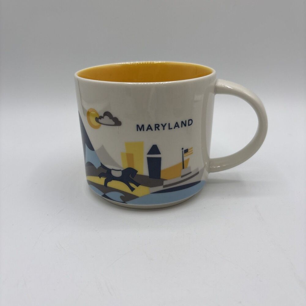 Starbucks Maryland 2016  YOU ARE HERE Travel Coffee Tea Mug 14 OZ